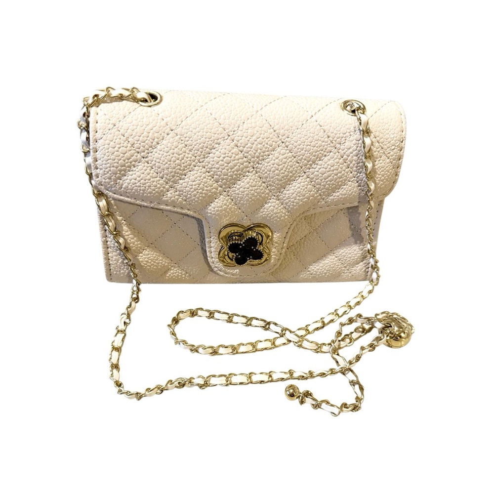 ROMYTISA Women’s Vegan Quilted Textured Flap Crossbody Bag